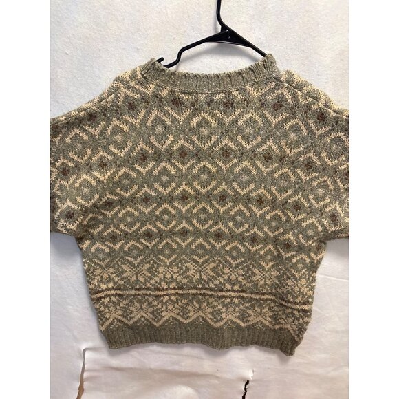 Claiborne Vintage Wool Blend Sweater L Geometric Pattern USA Made - Picture 8 of 9